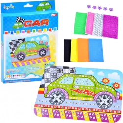 Creatieve foam mozaïek auto – sticker-set voor kinderen