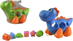 Dinosaurus met blokken 27 cm