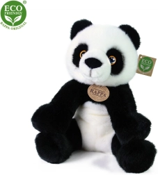 Zittende pluchen panda 27 cm eco‑friendly