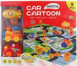 Set: speelkleed met wegen en autootjes