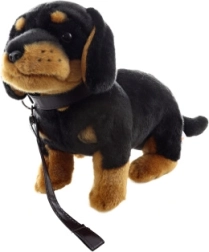 Pluchen Teckel met Lijn 27 cm Eco-vriendelijk