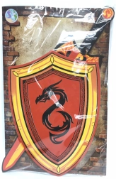 Schuimzwaard en schild met drakenmotief