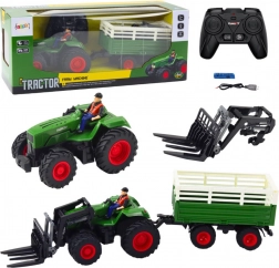 RC tractor met aanhanger en vorken 2,4 GHz