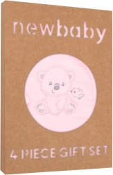 Cadeauset voor baby’s New Baby Sweet Bear, roze, 4-delig