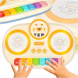 Interactieve kinderkeyboard educatief beige