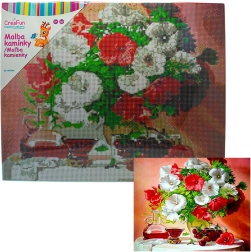 Diamantschilderen – boeket in vaas 40 × 50 cm