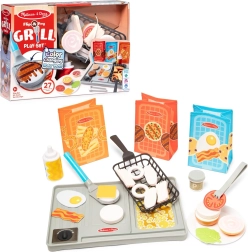 Melissa & Doug Flip & Fry grillset met van kleur veranderend voedsel, 27-delig