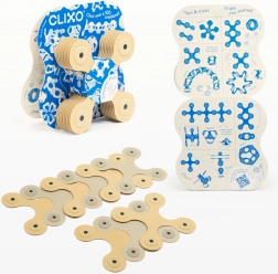 clixo designer beige en grijze magnetische bouwset 9 stuks