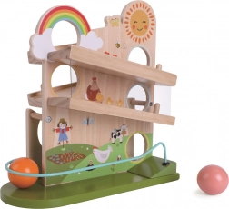 Houten knikkerbaan Vrolijke Boerderij 2Kids Toys