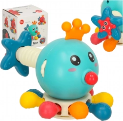 Sensorisch speelgoed en bijtring voor baby’s octopus Bibi-Inn blauw