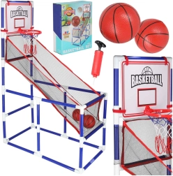 Draagbare basketbalset met twee ballen en pomp