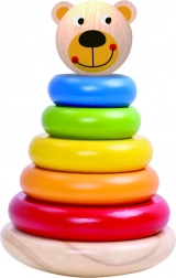 Houten stapeltoren beer