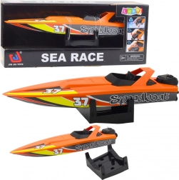 Opwindbare motorboot voor in het water – oranje