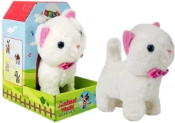 Interactieve witte kat op batterijen