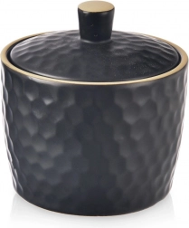 Keramische suikerpot TEA TIME 320 ml, zwart