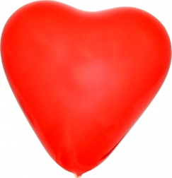 Opblaasbare ballon in hartvorm 26 cm - 10 stuks