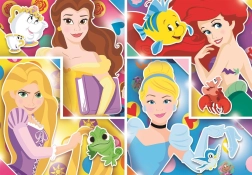 Puzzel Disney prinsessen met vriendjes 104 stukjes