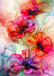 Enjoy puzzel kleurrijke bloemengolven 1000 stukjes