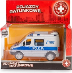 Politiemodel MERCEDES-BENZ Sprinter 1:50 met pull-back aandrijving Daffi