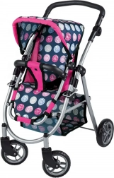 woopie royal poppenwagen met 4 wielen en verstelbare zitting