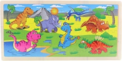 Houten puzzel dinosaurussen 96 stukjes