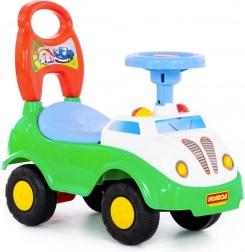 Loopauto met rugleuning en geluid