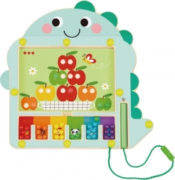 Magnetisch kleurensorteerspel met dinosaurus