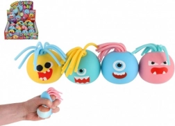 Antistressbal met gezicht – slierten, mix van kleuren