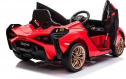 Elektrische kinderauto Lamborghini Sian met afstandsbediening – Rood