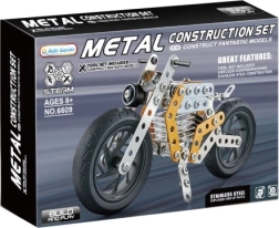 Metalen bouwset motorfiets geel 162 stuks