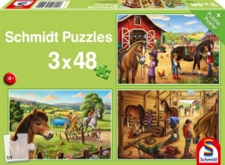 Puzzel SCHMIDT mijn favoriete paardjes 3×48 stukjes