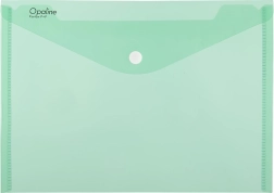 Polypropyleen mapje met drukknoop A4 Opaline, groen (180 µm, 5 stuks)