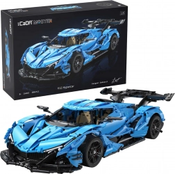 Bouwset CADA Master blauwe V12 hypercar 1:8 (3865 stenen)