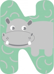 Small foot houten letter N