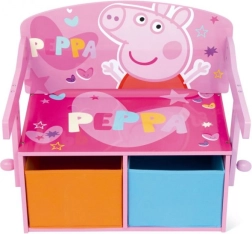 Peppa Pig kinderbank 3-in-1 (bank, bureautje en speelgoedbox)
