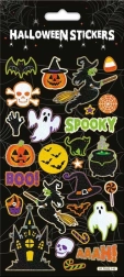 Halloweenstickers zwart – herbruikbare decoraties