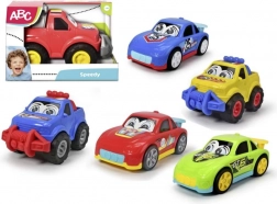 abc speedy auto voor de allerkleinsten 27 cm – set van race- en vrachtwagentjes (6 soorten)