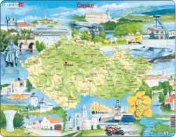 Larsen puzzel monumenten van de Tsjechische Republiek 78 stukjes