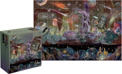 Puzzel Metallic Fantasy: expeditie naar de ruimte 500 stukjes