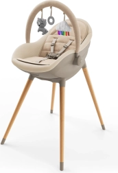 Kinderkraft eetstoel en wipstoel FINI UP 2-in-1 beige