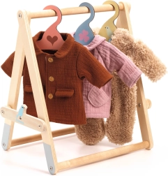 Kapstok met hangertjes voor pop Djeco