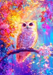 Enjoy puzzel Bloeiende uil 1000 stukjes