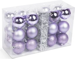 Set paarse kerstboomhangers 26 stuks