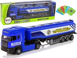 Blauwe politietankwagen 30 cm