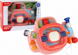 Interactieve multifunctionele rijsimulator met roze stuur