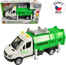 Vuilniswagen met vliegwiel met licht en geluid