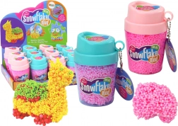 Roze schuimballetjes Squishy in een bekertje