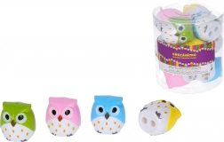 Puntenslijper voor twee potloden met reservoir – uil