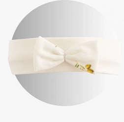 Kinderhaarband van biologische katoen New Baby Olijven