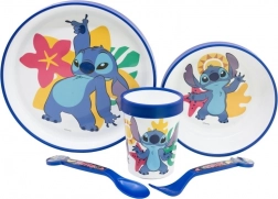5-delige kinderserviesset met Stitch-motief